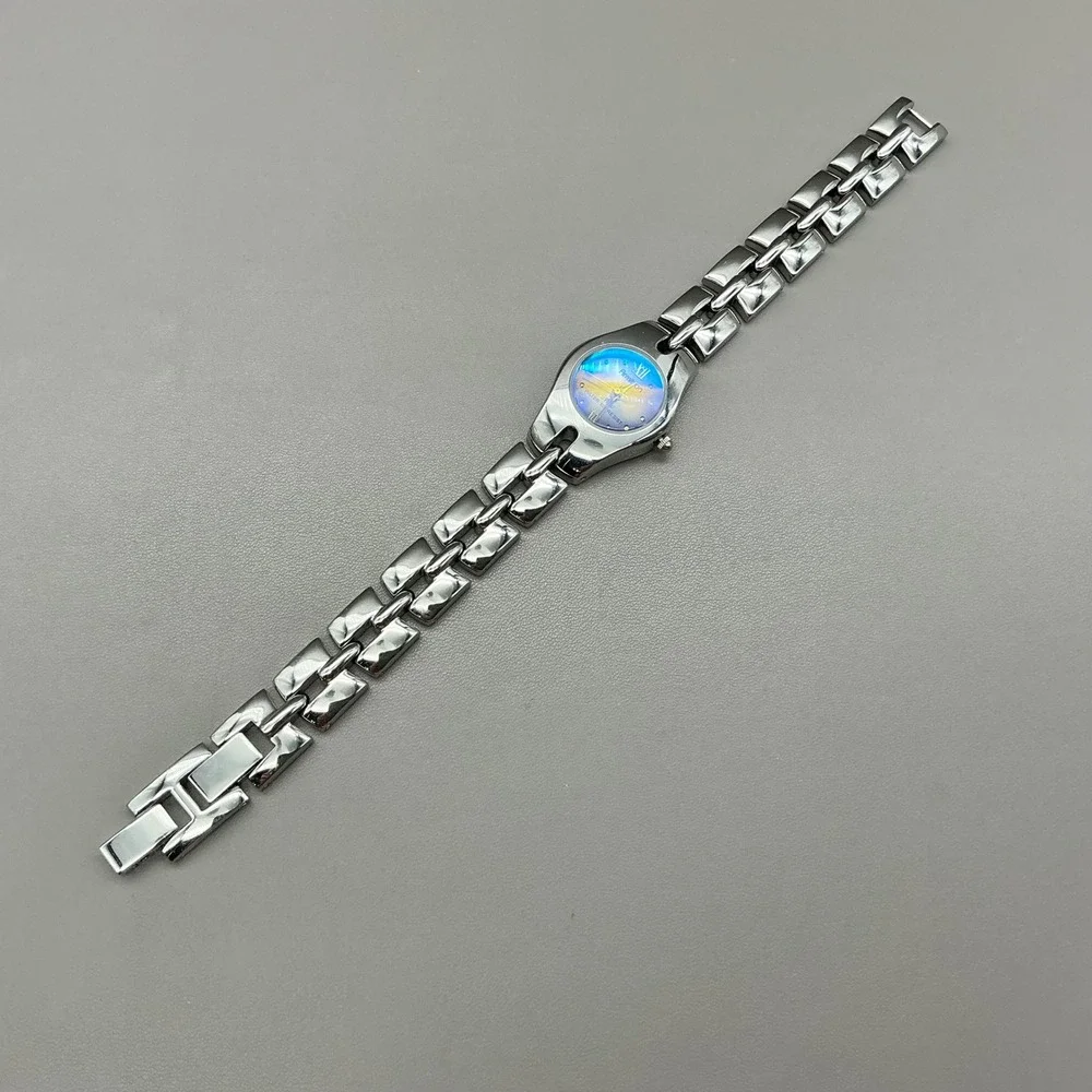 Armitron Watch Women's 75/2453T Silver Tone Iridescent Dial 22mm NEW BATTERY